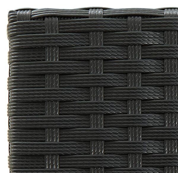 4 db fekete polyrattan bárszék