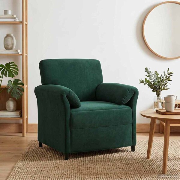 VidaXL 1 személyes kanapé Sötétzöld 88 x 83 x 95 cm Bársony