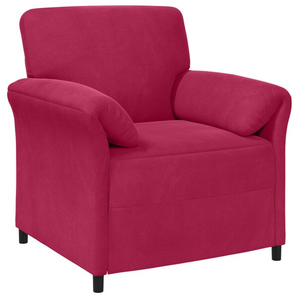 VidaXL 1 személyes kanapé Bordó 88 x 83 x 95 cm Bársony