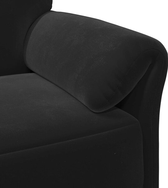 VidaXL 1 személyes kanapé Fekete 88 x 83 x 95 cm Bársony