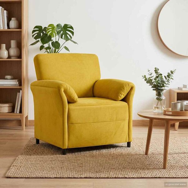 VidaXL 1 személyes kanapé Sárga 88 x 83 x 95 cm Bársony