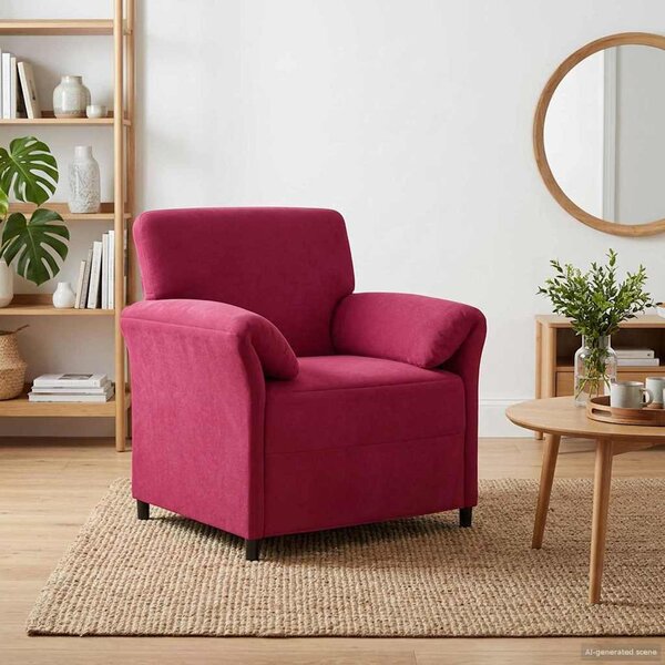 VidaXL 1 személyes kanapé Bordó 88 x 83 x 95 cm Bársony