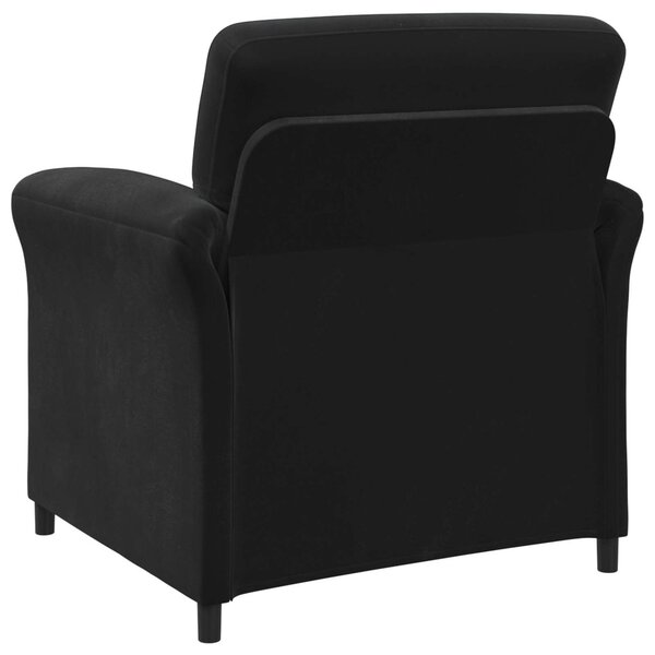 VidaXL 1 személyes kanapé Fekete 88 x 83 x 95 cm Bársony