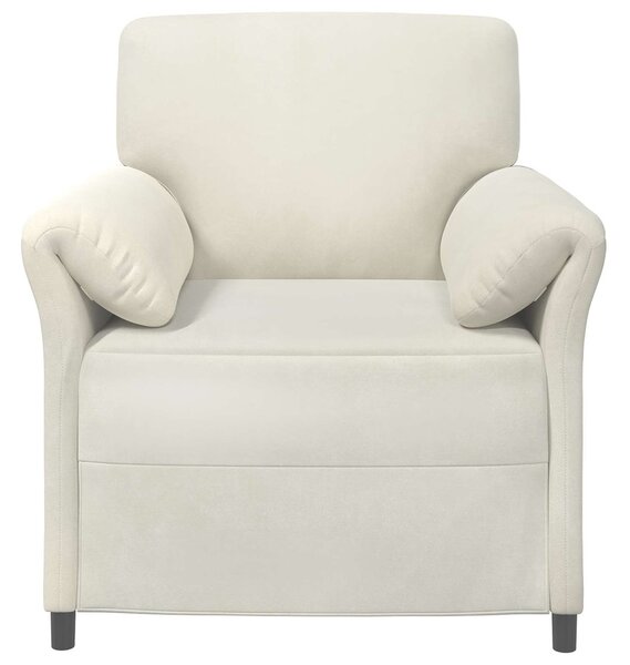VidaXL 1 személyes kanapé Krémszínű 88 x 83 x 95 cm Bársony