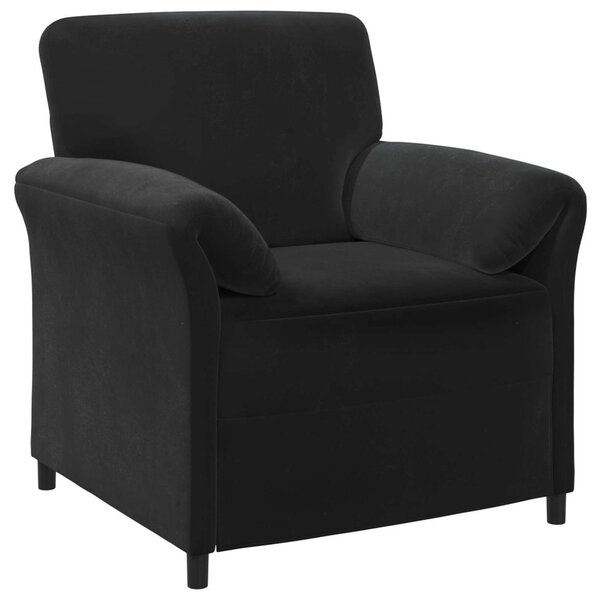 VidaXL 1 személyes kanapé Fekete 88 x 83 x 95 cm Bársony