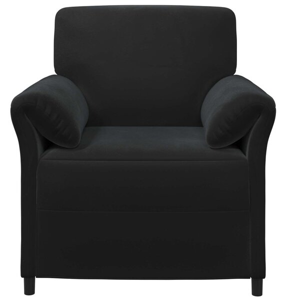 VidaXL 1 személyes kanapé Fekete 88 x 83 x 95 cm Bársony
