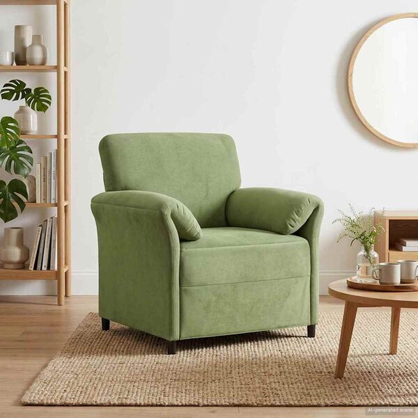 VidaXL 1 személyes kanapé Világos zöld 88 x 83 x 95 cm Bársony