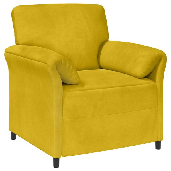 VidaXL 1 személyes kanapé Sárga 88 x 83 x 95 cm Bársony