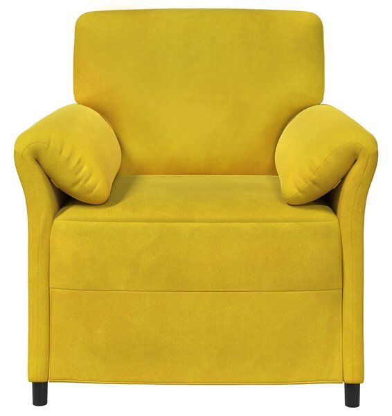 VidaXL 1 személyes kanapé Sárga 88 x 83 x 95 cm Bársony