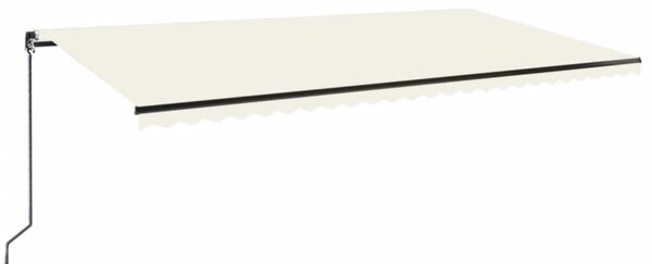 Krémszínű kézzel kihúzható napellenző 600 x 350 cm