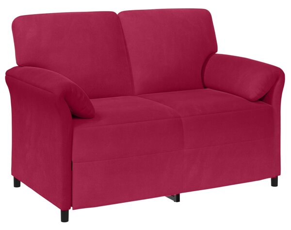 VidaXL Kétüléses Kanapé Bordó 138 x 83 x 95 cm Bársony