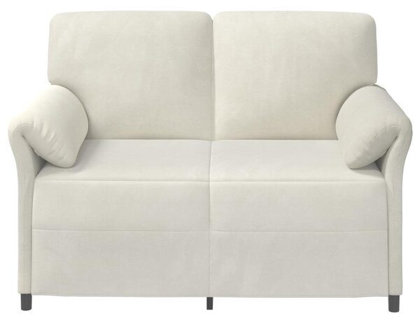 VidaXL Kétüléses Kanapé Krémszínű 138 x 83 x 95 cm Bársony