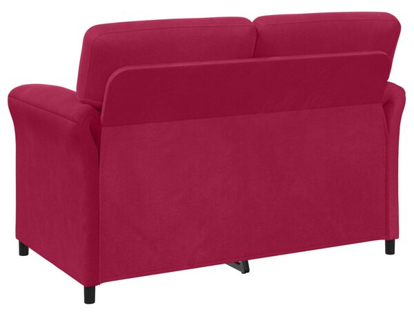 VidaXL Kétüléses Kanapé Bordó 138 x 83 x 95 cm Bársony