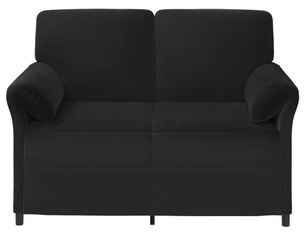 Kétüléses Kanapé Fekete 138 x 83 x 95 cm Bársony