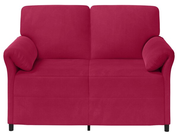 VidaXL Kétüléses Kanapé Bordó 138 x 83 x 95 cm Bársony