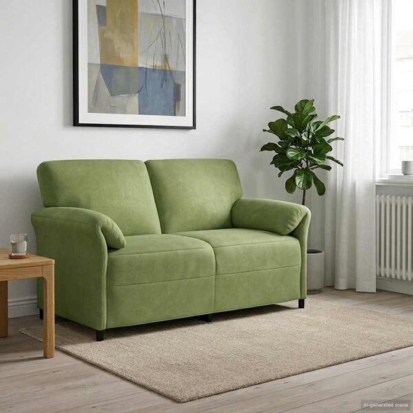 VidaXL Kétüléses Kanapé Világos zöld 158 x 83 x 95 cm Bársony
