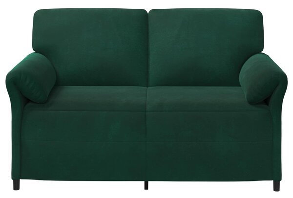VidaXL Kétüléses Kanapé Sötétzöld 158 x 83 x 95 cm Bársony