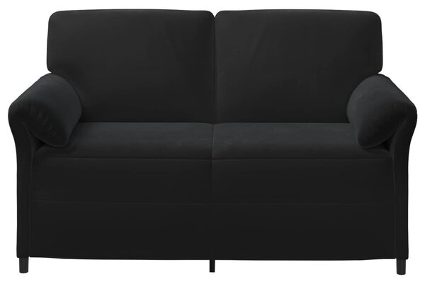 Kétüléses Kanapé Fekete 158 x 83 x 95 cm Bársony