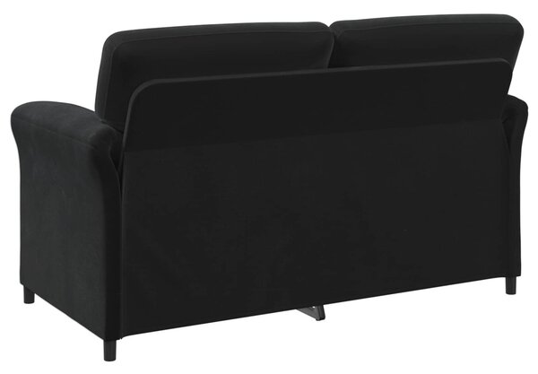 Kétüléses Kanapé Fekete 158 x 83 x 95 cm Bársony