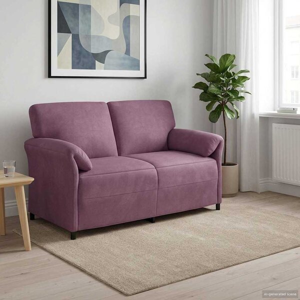 VidaXL Kétüléses Kanapé Lila 158 x 83 x 95 cm Bársony