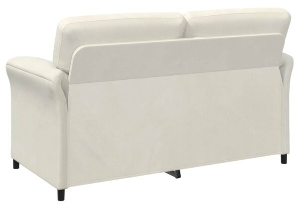 VidaXL Kétüléses Kanapé Krémszínű 158 x 83 x 95 cm Bársony