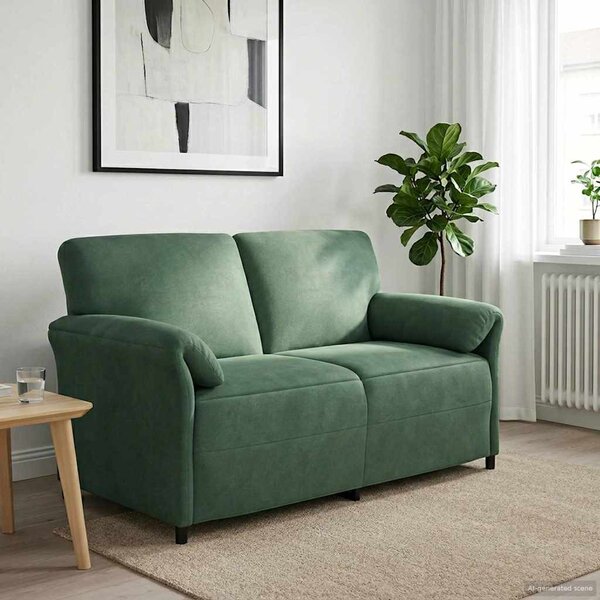 VidaXL Kétüléses Kanapé Tengeri Zöld 158 x 83 x 95 cm Bársony