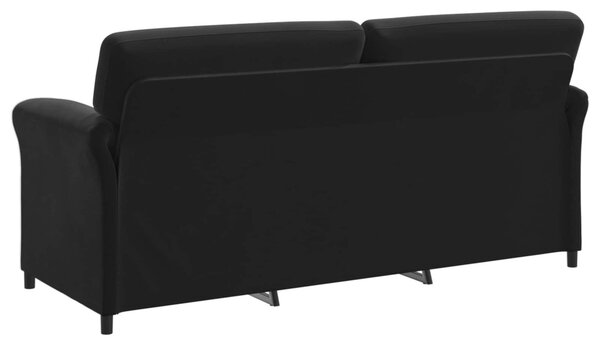 VidaXL 3-Fős kanapé Fekete 198 x 83 x 95 cm Bársony