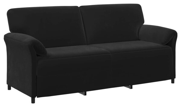 VidaXL 3-Fős kanapé Fekete 198 x 83 x 95 cm Bársony