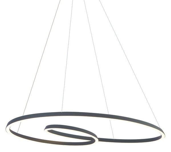 Skandináv függőlámpa fekete 110 cm LED-del, 3 fokozatban dimmelhető - Circuit