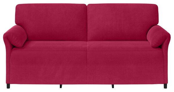 VidaXL 3-Fős kanapé Bordó 198 x 83 x 95 cm Bársony