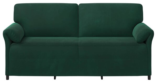 VidaXL 3-Fős kanapé Sötétzöld 198 x 83 x 95 cm Bársony