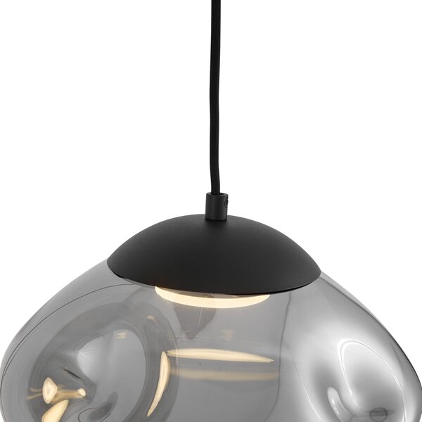 Design függőlámpa fekete füstüveggel 3-lámpás - Gus