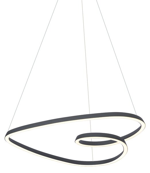 Skandináv függőlámpa fekete 72 cm LED-del, 3 fokozatban dimmelhető - Circuit