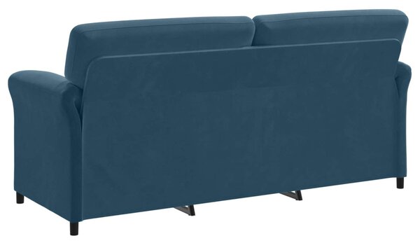 VidaXL 3-Fős kanapé Kék 198 x 83 x 95 cm Bársony