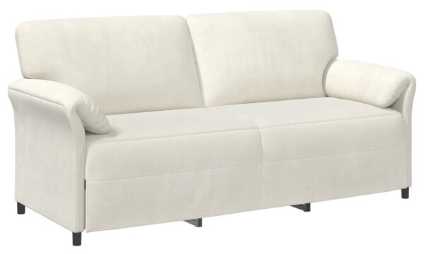 VidaXL 3-Fős kanapé Krémszínű 198 x 83 x 95 cm Bársony
