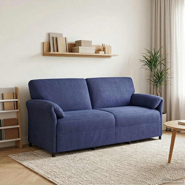 VidaXL 3-Fős kanapé Rendőrségi kék 198 x 83 x 95 cm Bársony
