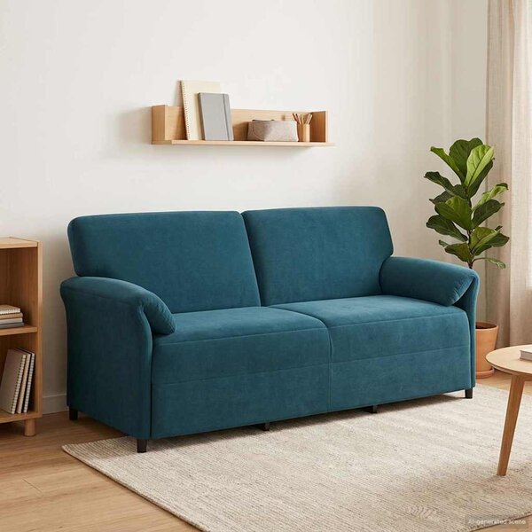 VidaXL 3-Fős kanapé Kék 198 x 83 x 95 cm Bársony