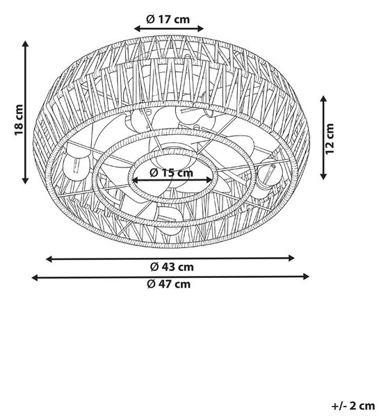 Mennyezeti ventilátor világítással APOPKA Távirányítóval Természetes