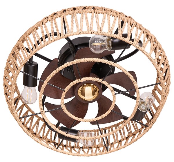 Mennyezeti ventilátor világítással APOPKA Távirányítóval Természetes