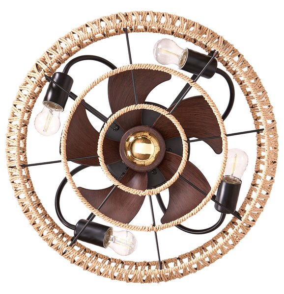 Mennyezeti ventilátor világítással APOPKA Távirányítóval Természetes