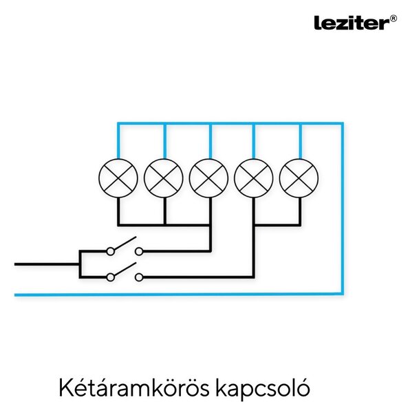 Nova kettős csillárkapcsoló 105 fehér kerettel