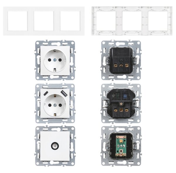 Nova dugalj, USB, TV csatlakozóval fehér kerettel