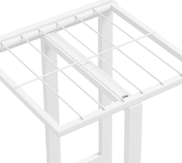 Fehér 5 szintes acél virágtartó állvány 43 x 22 x 98 cm