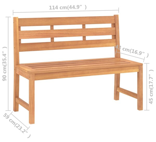 Tömör tíkfa kerti pad 114 cm