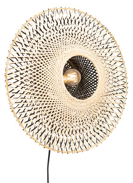 Okos fali lámpa bambusz 50 cm dugóval, Wi-Fi-vel A60 - Rina