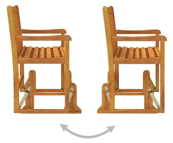Tömör akácfa kerti hintapad 110 cm
