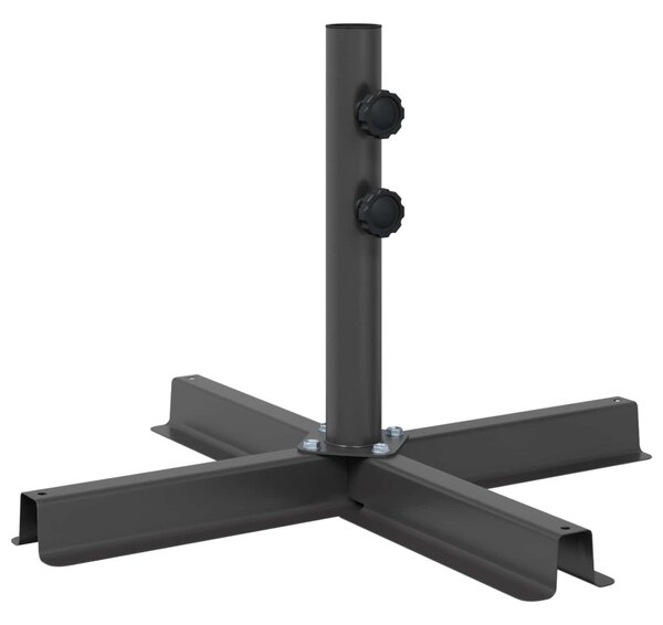 VidaXL Terasz napernyő talp 60 x 60 cm Acél Fekete
