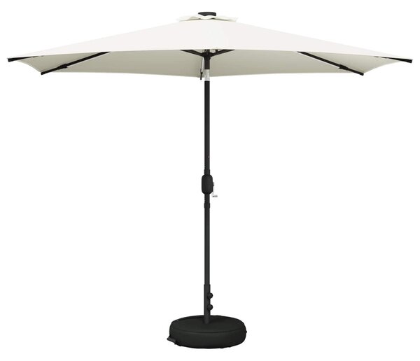 VidaXL Kerti napernyő LED világítással és talppal 300 x 300 cm