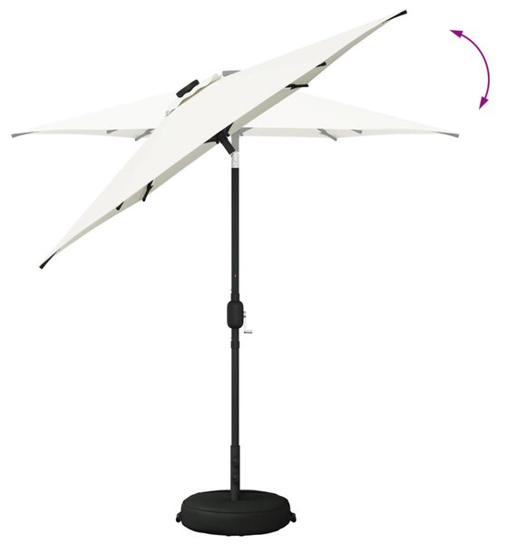 VidaXL Kerti napernyő LED világítással és talppal 230 x 230 cm