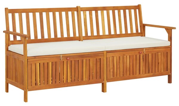 Tömör akácfa tárolópad párnával 170 cm